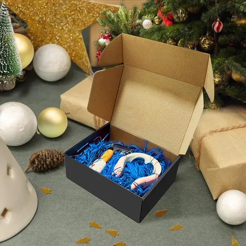 Miniatura 5 de BoShahai Paquete de 30 cajas de envío negras de 9x6x4 pulgadas, cajas de correo corrugadas, cajas de embalaje para productos, caja de cartón