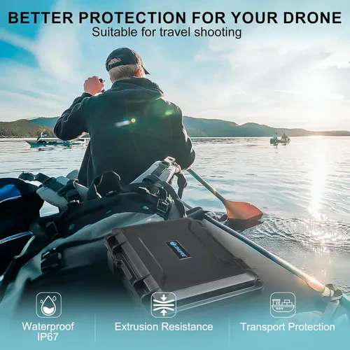 Miniatura 6 de Lekufee Funda rígida impermeable para DJI Air 3S, Air 3 Drone, Fly More Combo, batería, DJI RC Pro 2, RC 2, RC N3/N2 y accesorios (solo funda)