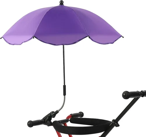 Miniatura 12 de TITA-DONG Paraguas universal ajustable para silla de playa, sombrilla de protección UV con abrazadera, estampado de cebra Patrón de cebra