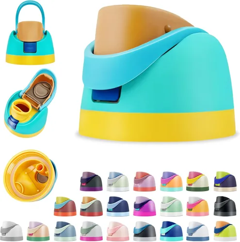 Miniatura 11 de Tapa de repuesto compatible con botella de agua Owala FreeSip a prueba de fugas, tapa abatible reutilizable, accesorio para vasos de 16 onzas, 24