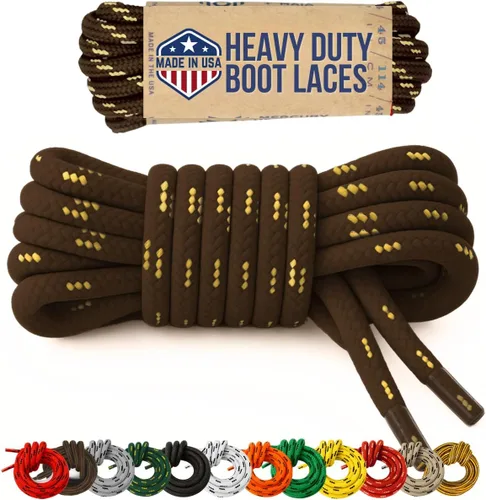 Honey Badger - Cordones indestructibles hechos en Estados Unidos, cordones redondos y resistentes para botas para trabajo y senderismo