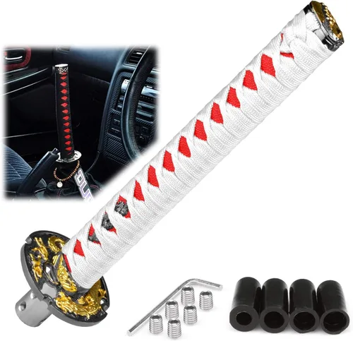 Miniatura 25 de EZAUTOWRAP Espada Samurai 5.9 pulgadas., 10cm, Negro Blanco