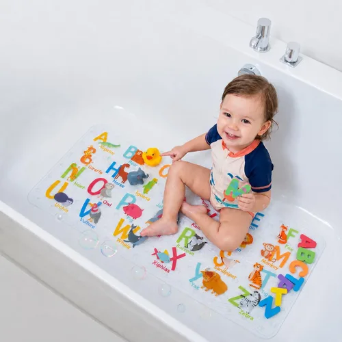 Bonita alfombra de baño antideslizante de dibujos animados para bañera, tapete antideslizante para bañera para niños, tapete de ducha antideslizante