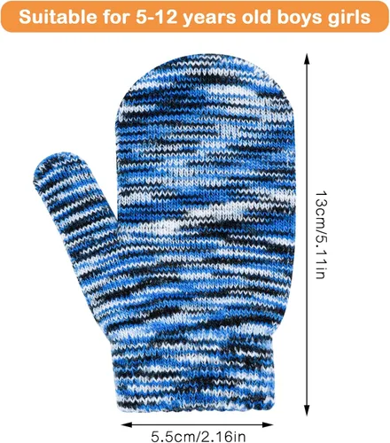 Miniatura 63 de ONESING 5 pares de guantes de invierno negros para bebés y niñas - Guantes cálidos para recién nacidos