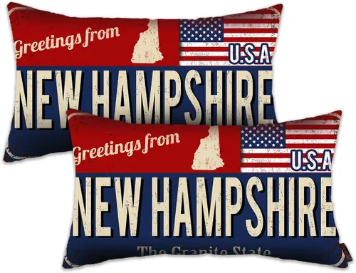 Miniatura 52 de Juego de 2 fundas de almohada de Florida de 12 x 20 pulgadas, decoración de recuerdo de Florida, funda de almohada lumbar con diseño de bandera