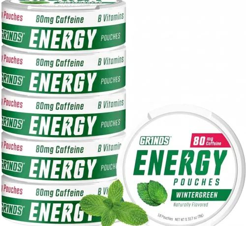 Miniatura 9 de Bolsas de energía Grinds - Bolsas de cafeína natural - Contiene vitaminas B, sin azúcar y 0 calorías - 80 mg de cafeína en cada bolsa - Genciana