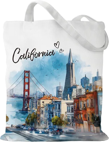 Bolsa de algodón para mujer, regalos de recuerdos, bolsas de tela reutilizables, regalos de diseño artístico de acuarela