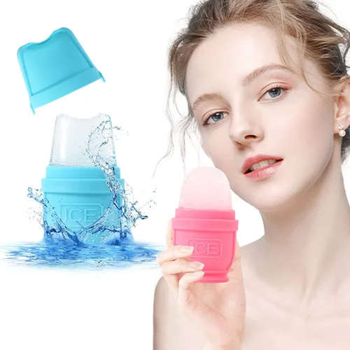 Miniatura 2 de 2 paquetes de rodillos de hielo para cara y cuerpo, cubitos de hielo de silicona para hinchazón, alivio del dolor, terapia de frío, moldes