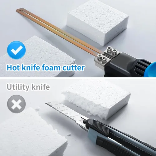 Miniatura 6 de Cuchillo caliente eléctrico giratorio de 250 W, kit de herramientas de corte de espuma, sistema de refrigeración por aire de cuerpo completo