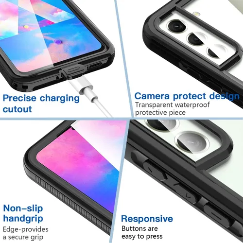 Miniatura 3 de AICase Funda impermeable para Samsung Galaxy S22 Plus 5G (6.6 pulgadas), a prueba de nieve, a prueba de polvo, a prueba de golpes, con certificación