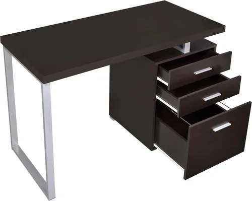 Miniatura 5 de Coaster Home Furnishings Brennan - Escritorio moderno y contemporáneo de 3 cajones con cajones para computadora, mesa de estudio, archivador