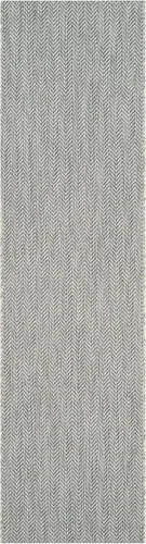 Miniatura 14 de SAFAVIEH Alfombra Lavable para Exteriores Colección Courtyard - Pasillo de 2'3" x 6'7", Azul Marino y Gris, No Desprende Pelusa y Fácil Limpieza