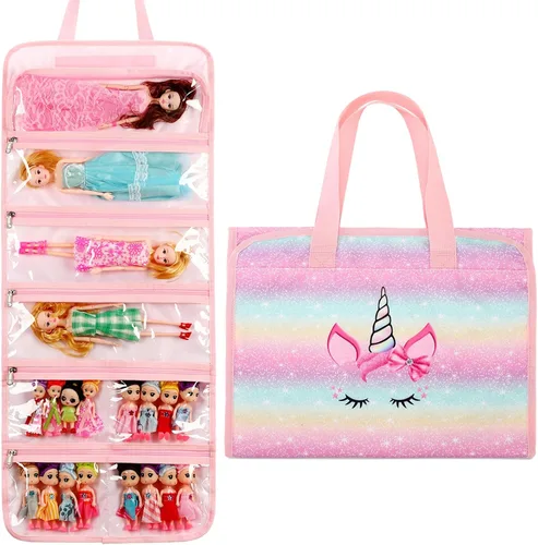 Bolsa de Almacenamiento para Muñecas de Juguete, Estuche de Transporte Compatible con LOL Surprise Toys Dolls Omg, Organizador Colgante Bolsa de