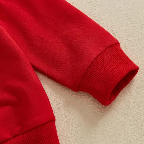 Miniatura 15 de Gueuusu Conjunto de ropa de manga larga para bebé niña con texto en inglés "My 1st Christmas", sudadera de manga larga con pantalones acanalados