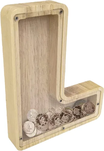 Miniatura 9 de FixtureDisplays® Alcancía de madera para gatos, alcancía de ahorro para niños, bonita moneda de recuerdo para niños y niñas, es un regalo único