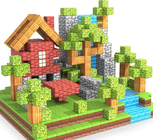 Miniatura 7 de Juguetes de Bloques Magnéticos, Juguetes de Construcción Magnética 3D Conjunto de Juego de Bloques, 100 Piezas de Juguetes de Construcción
