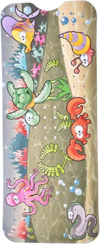 Miniatura 27 de ENKOSI Tapete de baño antideslizante, extra largo de 40 x 16 pulgadas, tapete antideslizante grande para bañera y ducha con ventosas y agujeros