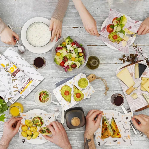 Miniatura 7 de 100 Hojas de Papel Deli, Papel para Envolver Sándwiches de 14 * 10 pulgadas, Papel para Envolver Alimentos, para Panes, Papas Fritas, Sándwiches