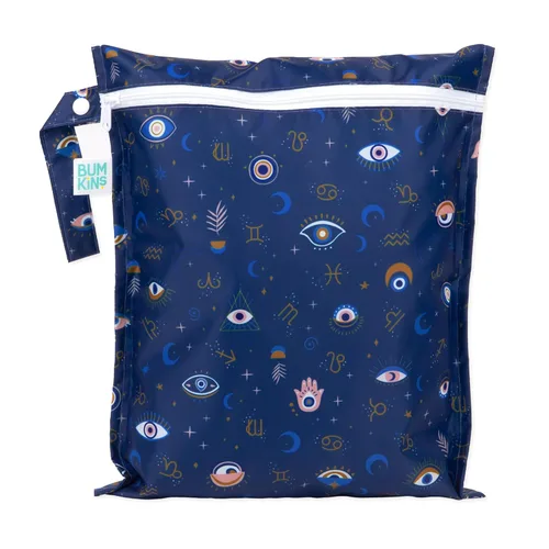 Miniatura 42 de Bumkins Bolsa Húmeda Colgante Impermeable Grande para Bebé, Lavandería, Ropa Sucia, Viajes, Traje de Baño, Pañales de Tela, Piscina, Toallas