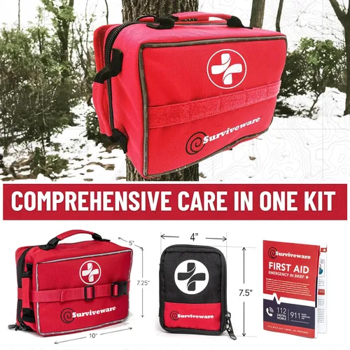 Miniatura 6 de Surviveware Kit completo de primeros auxilios de emergencia para camiones, autos, campamento, oficina, deportes y emergencias al aire libre, juego
