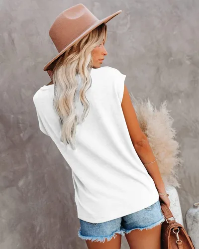 Miniatura 2 de ETCYY NEW Camisetas sin mangas para mujer, camisetas casuales de ajuste holgado