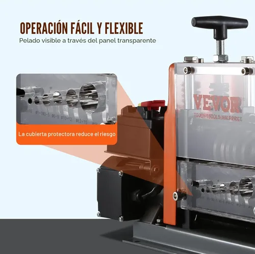 Miniatura 4 de VEVOR Máquina Peladora de Cables Eléctrica, Máquina Peladora de Cables Automática de 0.06''-0.98'', 60 W, Pelacables con Referencia de Profundidad