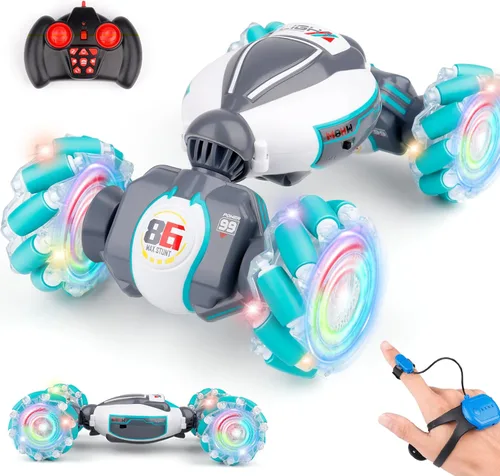 Miniatura 9 de Auto de acrobacias RC con detección de gestos para niños, juguetes de control remoto para niños de 5 a 7 años, 6 a 8, 9, 10, 11, 12 años, regalos