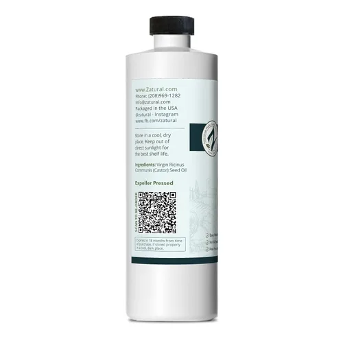 Miniatura 9 de Zatural Aceite de ricino cultivado de forma natural, 100% puro, prensado en frío, aceite de ricino sin hexano, suero de Eylash para el crecimiento