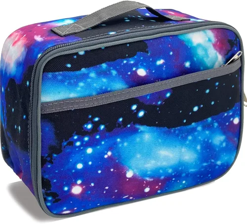 Miniatura 9 de Kulle - Lonchera de astronauta para niños, bolsa de almuerzo con tema espacial aislada, lonchera térmica reutilizable para niños, para la escuela