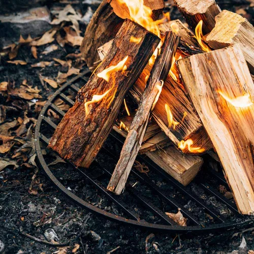 Miniatura 3 de TITAN GREAT OUTDOORS Rejilla redonda para fogatas de ceniza y brasa, resistente, de acero de 1/2 pulgada, elevada, para leña, para chimeneas