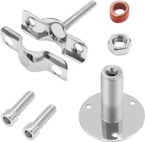 Miniatura 2 de 2 piezas de soporte de tubería de montaje en pared para montaje en techo, de acero inoxidable, ajustable, correas de tubo de abrazadera para tubo
