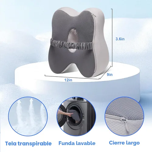 Miniatura 2 de Almohada de espuma viscoelástica para piernas para personas que duermen de lado, almohada para aliviar el dolor de ciática con diseño ergonómico