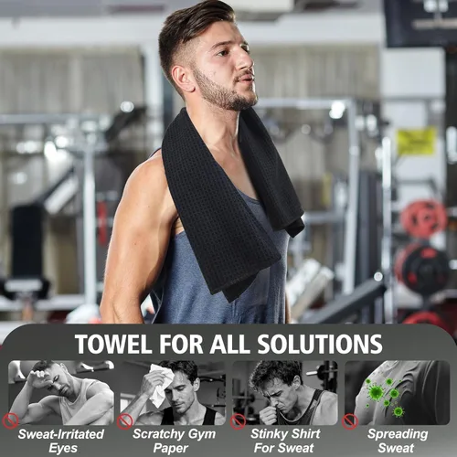 Miniatura 6 de Toallas de microfibra para gimnasio para hacer ejercicio, toallas de yoga de secado rápido para hombres y mujeres, tenis, 16 pulgadas x 27 pulgadas