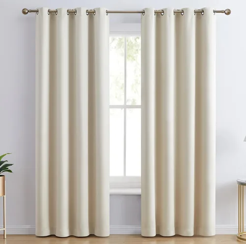 Miniatura 11 de HLC.ME Laurance - Revestimientos térmicos para ventanas, cortinas de bloqueo de calor, privacidad y totalmente sombreados, paneles de ventana