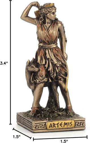 Miniatura 5 de Veronese Design Figura miniatura de dioses griegos (Artemisa, bronce)