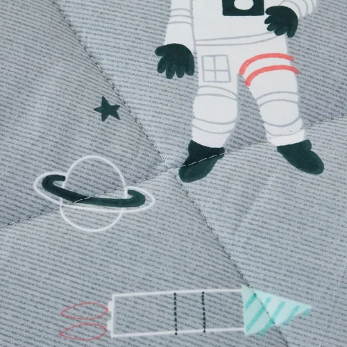 Miniatura 7 de Brandream Juego de ropa de cama espacial para niños y niñas, 100% algodón, juego de edredón de cohete espacial y galaxia, 3 piezas