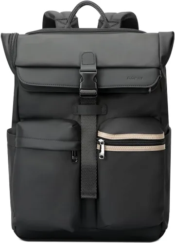 BOPai Mochila de viaje para hombre, absorción de golpes, reducción de peso del 55.8%, expansible, 25L-30L, con parte superior enrollable, tela