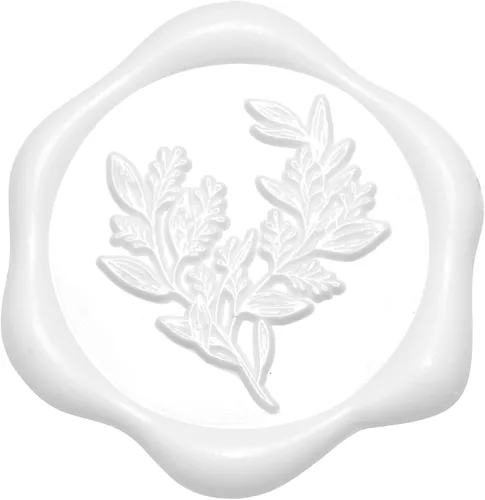 Miniatura 21 de Yoption Pegatinas de sello de cera de eucalipto, paquete de 50 pegatinas de sello de sobre autoadhesivas doradas antiguas para boda, fiesta
