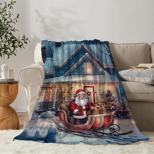 Miniatura 32 de YeeJu Manta de Navidad para Bebé Decorativa Roja a Cuadros Manta Navideña para Niños Pequeños Manta para Envolver Mascotas Cuna Suave Ligera