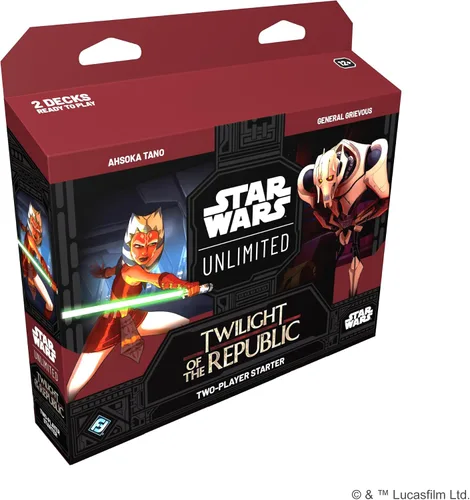 Asmodee Star Wars: Unlimited TCG - Juego de cartas coleccionables «El Crepúsculo de la República», set de inicio - ¡Domine las Guerras Clon! Juego