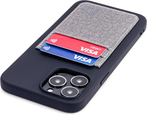 Miniatura 10 de Dockem Funda tipo cartera para iPhone 13 con carcasa de silicona líquida, placa de metal integrada para montaje magnético y 2 bolsillos para Negro