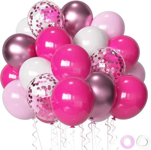 Globos de fiesta rosados y blancos, globos rosados de 12 pulgadas, globos de látex rosados claros para eventos solo para adultos, celebración de