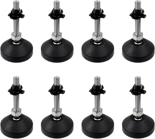Miniatura 7 de Antrader 4 copas de pie ajustables con rosca M8, base de nailon reforzado, pies articulados de 2 pulgadas de diámetro, patas de muebles, longitud