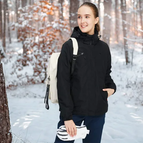 Miniatura 6 de CAMELSPORTS Chaquetas de esquí impermeables para mujer, abrigo de nieve 3 en 1, chaquetas de snowboard cálidas de invierno, Nieve