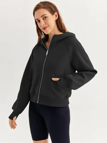 Miniatura 3 de AUTOMET Sudaderas con capucha y cremallera para mujer, chaquetas de forro polar, sudaderas de gran tamaño, trajes de moda de otoño, suéteres 2024