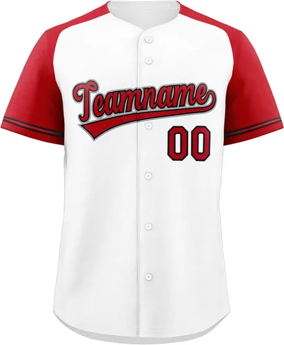 Miniatura 99 de Camisetas de béisbol personalizadas con botones de manga corta, número de nombre cosido personalizado / impreso para adultos y jóvenes