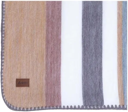 Miniatura 10 de QISU Manta Throw de Lana de Alpaca Grande, Hermosa, Cálida, a Rayas 85 x 65 pulgadas Ultra-Suave, Hipoalergénica y Transpirable Tela que No