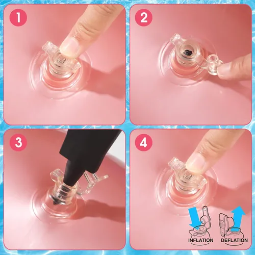 Miniatura 4 de Sumind Flotador de piscina con forma de corazón, 2 piezas, 47.3 x 39.4 pulgadas, anillos de natación inflables para despedida de soltera, tubo