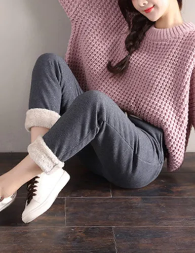 Miniatura 5 de Gihuo Pantalones de chándal con forro de sherpa para mujer