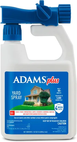 ADAMS Plus Rociador para Patio, Mata Pulgas, Garrapatas, Mosquitos, Hormigas y Muchos Otros Insectos Molestos en Áreas Exteriores, Trata Hasta 5,000